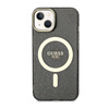 Guess Glitter Gold MagSafe - Etui iPhone 14 (Czarny) (GUHMP14SHCMCGK)
