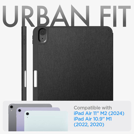 Spigen Urban Fit - Etui do iPad Air 11” M3 (2025) / M2 (2024) / iPad Air 10.9” (5-4 gen.) (2022-2020) (Black) (ACS07754)