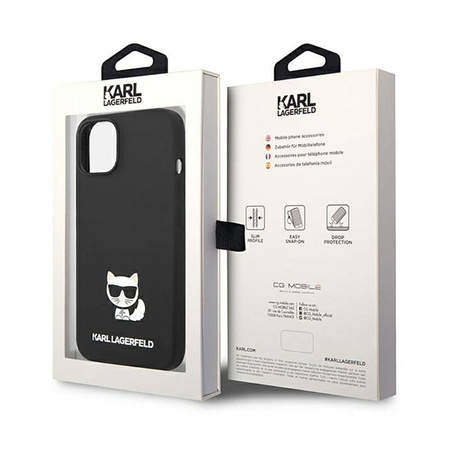 Karl Lagerfeld Choupette Body - Etui iPhone 14 Plus (czarny) (KLHCP14MSLCTBK)