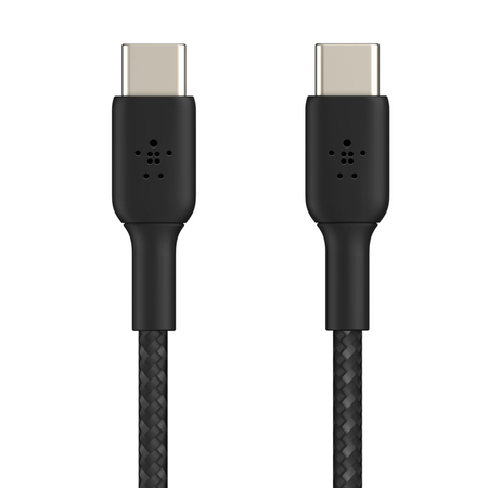 Belkin Kabel USB C na USB C 60W oplot, czarny 0,15m (CAB004BT0MBK)