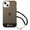 Guess Translucent Pearl Strap - Etui iPhone 14 Plus (czarny) (GUHCP14MHGCOHK)