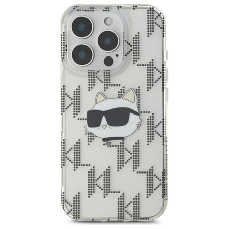 Karl Lagerfeld IML Choupette Head Electroplated - Etui iPhone 16 Pro (przezroczysty) (KLHCP16LHKLPCHT)