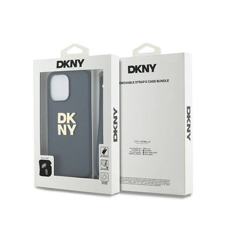 DKNY Wrist Strap Stock Logo - Etui iPhone 14 Pro Max (czarny) (DKHCP14XPBSWSK)
