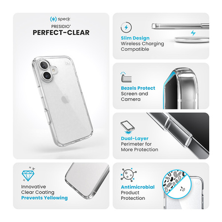 Speck Presidio Perfect-Clear - Etui iPhone 16 (Clear) (150690-5085)