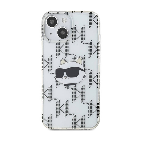 Karl Lagerfeld IML Choupette Head & Monogram - Etui iPhone 15 / 14 / 13 (przezroczysty) (KLHCP15SHKLPCHT)