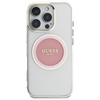 Guess IML Metal Colored Circle Classic Logo MagSafe - Etui do iPhone 16 Pro (różowy) (GUHMP16LHTDRCEDP)