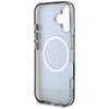 Guess Glitter Flowers Triangle Buttons MagSafe - Etui do iPhone 16 (czarny) (GUHMP16SHFLPEDK)