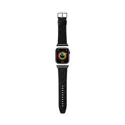 Karl Lagerfeld Saffiano Monogram - Pasek do Apple Watch 38/40/41 mm (czarny) (KLAWMSAKLHPK)