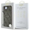 Guess 4G Ring Classic Logo MagSafe - Etui do iPhone 16e (brązowy) (GUHMPSE4G4GFRW)