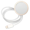 Guess Bundle Pack MagSafe 4G - Zestaw etui + ładowarka MagSafe iPhone 14 (czarny/złoty) (GUBPP14SH4EACSK)