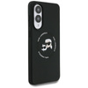 Karl Lagerfeld Silicone Double Heads And Circle MagSafe - Etui Samsung Galaxy S25 Edge (czarny) (KLHMS25ESKCHTCK)