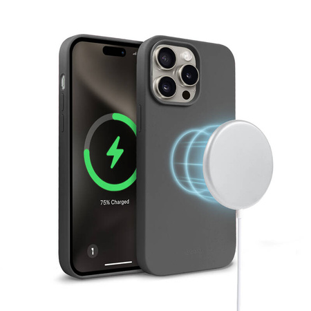 Crong Color Cover Magnetic - Etui iPhone 15 Pro MagSafe (tytanowy) (CRGCOLRMIP1561PTTN)
