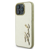 Karl Lagerfeld Metal Signature - Etui iPhone 16 Pro (złoty) (KLHCP16LPFMFBKMD)