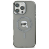 Karl Lagerfeld IML Metal Karl Head MagSafe - Etui iPhone 16 Pro (czarny) (KLHMP16LHLSKIK)
