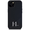 Karl Lagerfeld Silicone Shadow Metal Initial MagSafe - Etui do iPhone 15 (czarny) (KLHMP15SSCMKMPCK)