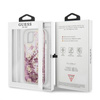 Guess Peony Liquid Glitter - Etui iPhone 13 mini (różowy) (GUHCP13SLGPEPI)