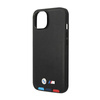 BMW Leather Hot Stamp Tricolor MagSafe – Etui iPhone 14 Plus (Czarny) (BMHMP14M22PTDK)