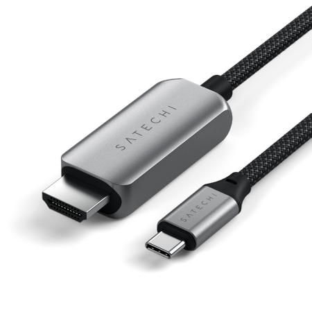 Satechi - kabel USB-C - HDMI 2.1 8K 2m - gwiezdna szarość (ST-YH8KCM)
