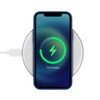 Crong PowerSpot Fast Wireless Charger – Aluminiowa ładowarka bezprzewodowa Qi 15W USB-C z powłoką ze szkła hartowanego (Silver White) (CRG-PS15W-WHI)