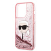 Karl Lagerfeld Liquid Glitter NFT Karl's Head - Etui iPhone 14 Pro Max (różowy) (KLHCP14XLNKHCP)