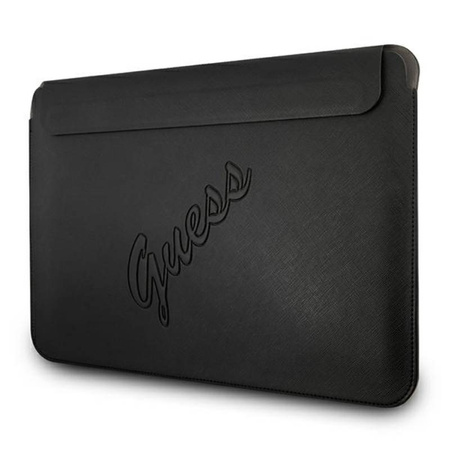 Guess Saffiano Script Computer Sleeve - Etui na notebooka 13" (czarny) (GUCS13PUSASBK)