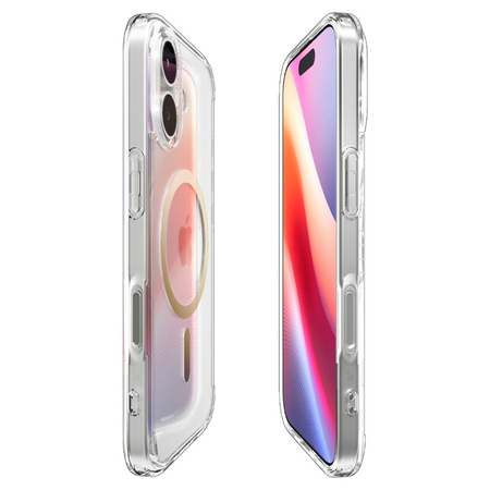 Spigen Ultra Hybrid Mag MagSafe - Etui do iPhone 17 (Clear/Gold) (ACS10382)