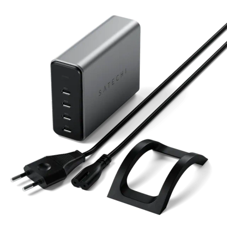 Satechi GaN Charger 165W - ładowarka sieciowa 165W, 4x USB-C - gwiezdna szarość (ST-UC165GM-EU)