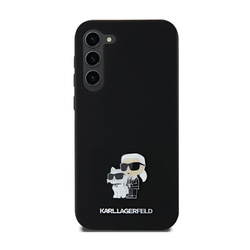 Karl Lagerfeld Silicone Karl & Choupette Metal Pin - Etui Samsung Galaxy A35 5G (czarny) (KLHCSA35SMHKCNPK)