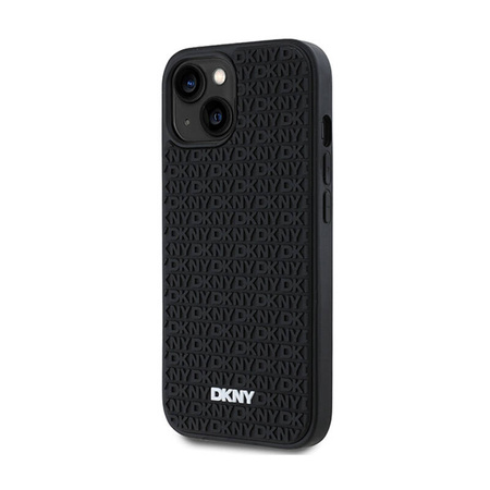 DKNY 3D Rubber Repeat Pattern - Etui iPhone 15 Plus (czarny) (DKHCP15M3DRPWK)