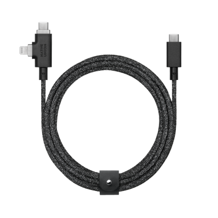Native Union Belt Cable Duo Pro 240W - kabel USB-C - USB-C / lightning, 2,4 m (cosmos) (BELT-PROCCL-COS-NP)