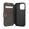 Guess Booktype 4G Big Metal Logo - Etui iPhone 13 Pro (brązowy) (GUBKP13L4GMGBR)