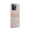 DKNY Leather Mono Stripe & Metal Logo - Etui iPhone 15 Pro Max (różowy) (DKHCP15XPRTHSLP)