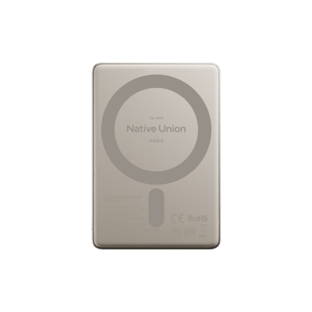 Native Union Active Power Bank - magnetyczny powerbank 5000 mAh kompatybilny z MagSafe i Qi2, kabel USB-C - USB-C 15 cm w zestawie (sandstone) (ACTPB-5KMS-SAN)