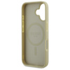Guess Saffiano Peony Classic Logo MagSafe - Etui iPhone 16 (złoty) (GUHMP16SPSAPSMED)