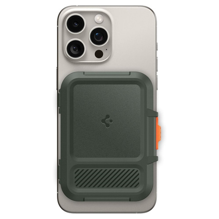 Spigen Lock Fit MagSafe - Portfel magnetyczny (Military Green) (AFA08528)