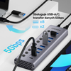 Unitek Hub USB C/USB A 10w1 5Gbps, 8x USB A, 2x USB C z włącznikami portów (H1315B01-EU)