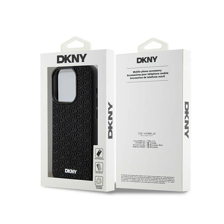 DKNY 3D Rubber Repeat Pattern - Etui iPhone 15 Pro Max (czarny) (DKHCP15X3DRPWK)