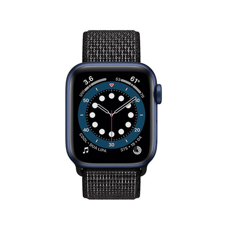 Crong Nylon Reflex - Pasek sportowy do Apple Watch 44/45/46/49 mm (czarny) (CRG-44RFB-BLK)