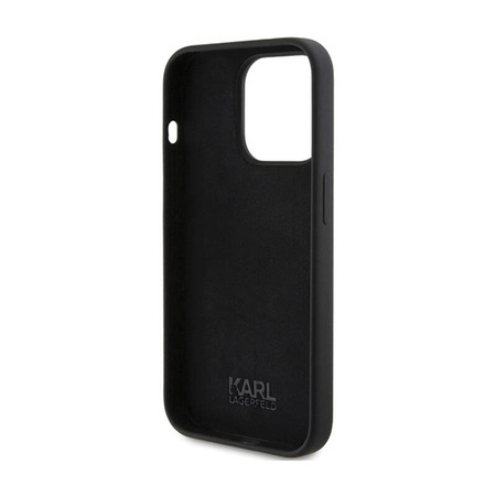 Karl Lagerfeld Silicone Karl Script - Etui iPhone 15 Pro (czarny) (KLHCP15LSKSBMCK)