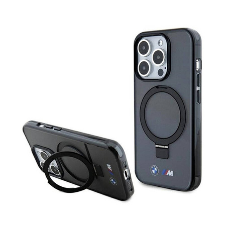 BMW Ring Stand M Collection MagSafe - Etui iPhone 15 Pro Max (czarny) (BMHMP15XURSK)