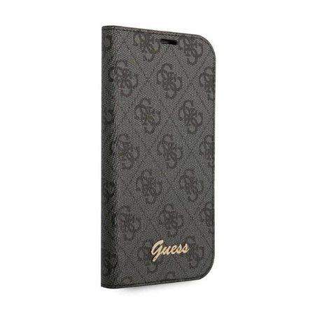 Guess 4G Metal Camera Outline Booktype Case - Etui iPhone 14 Pro (czarny) (GUBKP14LHG4SHK)
