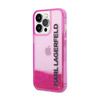 Karl Lagerfeld Liquid Glitter Translucent Elongated Logo Case – Etui iPhone 14 Pro Max (różowy) (KLHCP14XLCKVF)