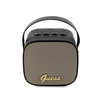 Guess Mini Bluetooth Speaker 4G Leather Script Logo with Strap - Głośnik Bluetooth V5.3 (czarny) (GUWSB2P4SMK)