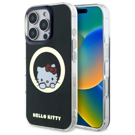Hello Kitty IML Sweet Kitty MagSafe - Etui iPhone 16 Pro (czarny) (HKHMP16LHSWKK)