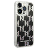 Karl Lagerfeld Monogram Liquid Glitter - Etui iPhone 14 Pro Max (czarny) (KLHCP14XLMNMK)