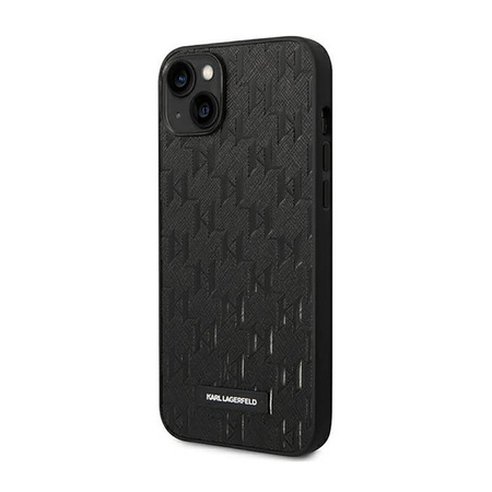 Karl Lagerfeld Saffiano Mono Metal Logo - Etui iPhone 14 Plus (czarny) (KLHCP14MSAKLHPK)