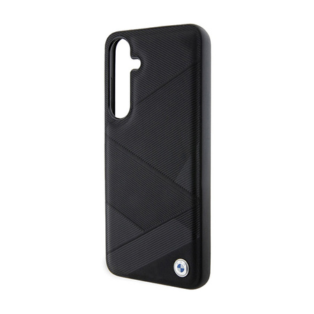 BMW Signature Leather Crossing Lines Pattern - Etui Samsung Galaxy S24+ (czarny) (BMHCS24M23RCGPK)