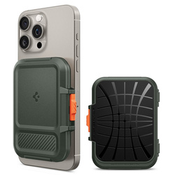Spigen Lock Fit MagSafe - Portfel magnetyczny (Military Green) (AFA08528)