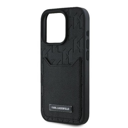 Karl Lagerfeld Cardslots Monogram - Etui iPhone 16 Pro Max (czarny) (KLHCP16XPGKHPRPK)