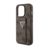 Guess Grip Stand 4G Triangle Strass Logo - Etui iPhone 15 Pro Max (brązowy) (GUHCP15XPGS4TDW)